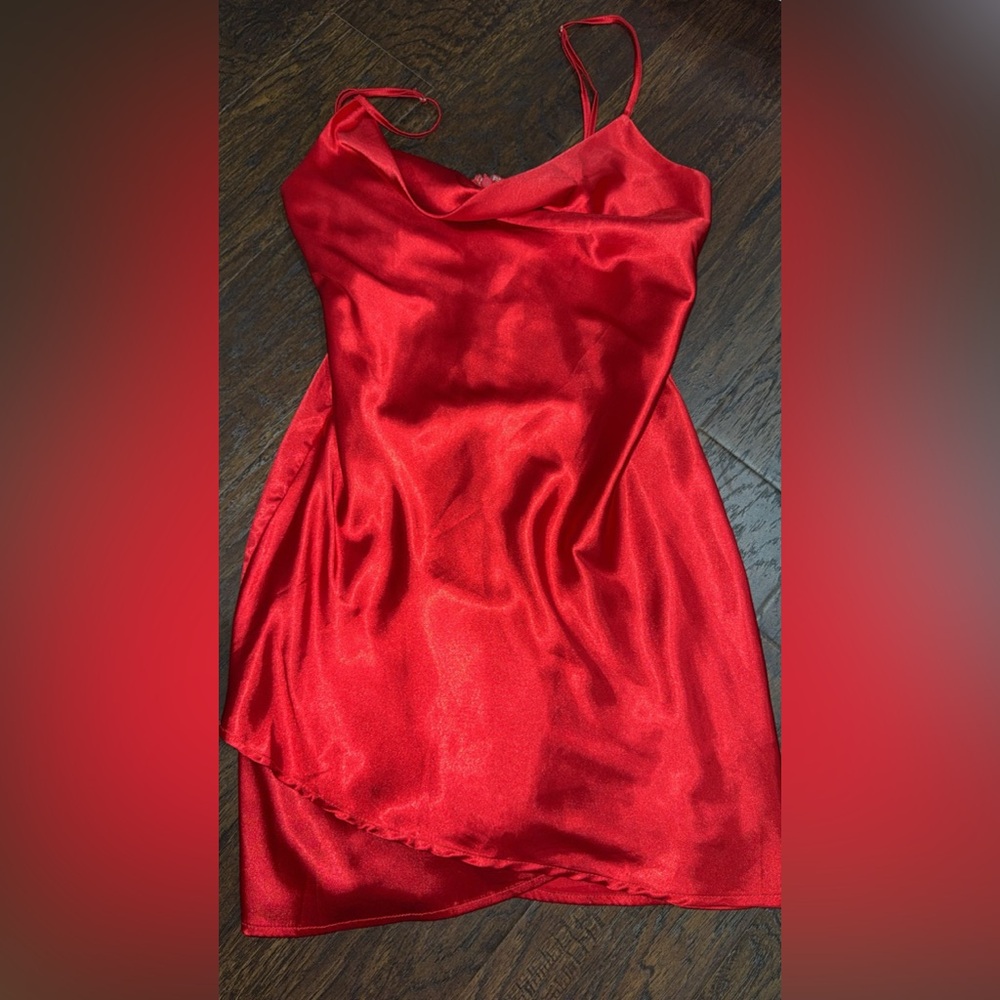 Red Satin Dress